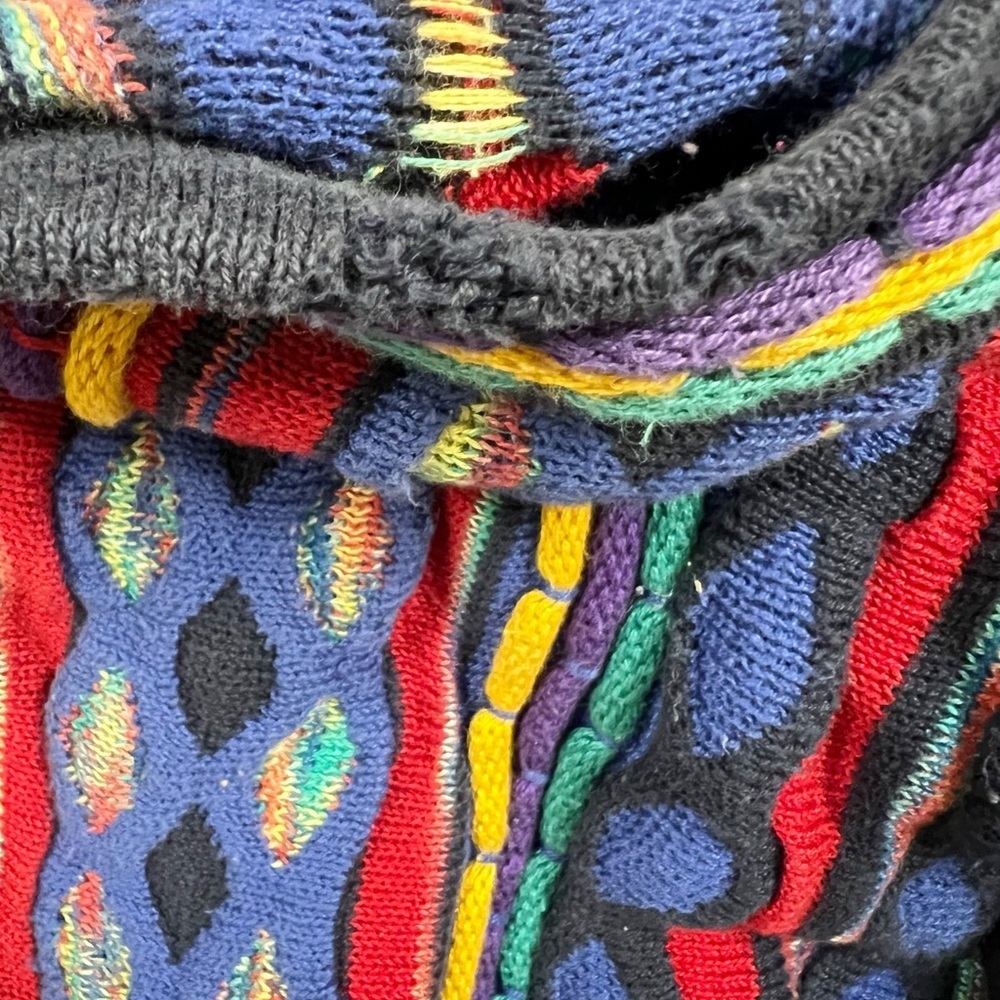 Tundra Canada Mens Vintage 90s Y2K 3D Colorful Knit Long Sleeve Sweater Size L - Picture 11 of 11